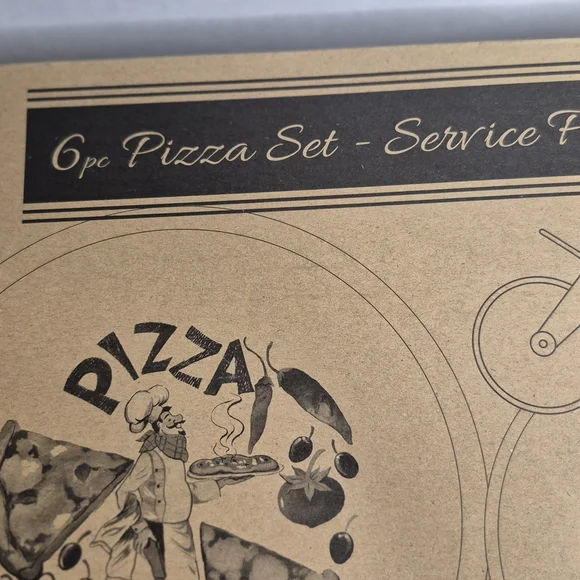 Pizza Plate Dinnerware For 4‎ Place Settings Ceramic - Picture 4 of 4